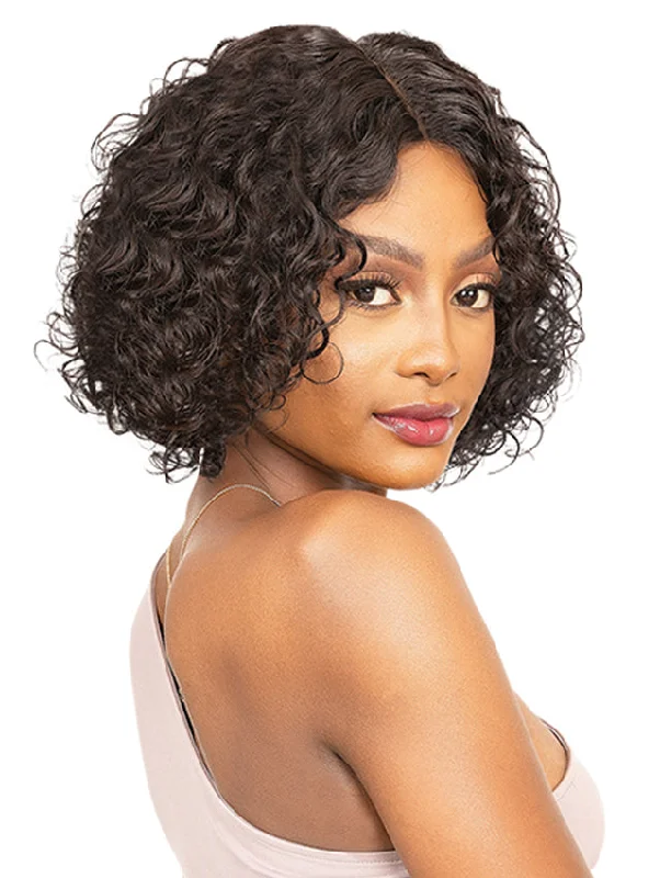 Short wig with a gradient color for a modern and stylish appearanceJanet Collection 100% Human Hair Natural Deep Part JALIA Wig