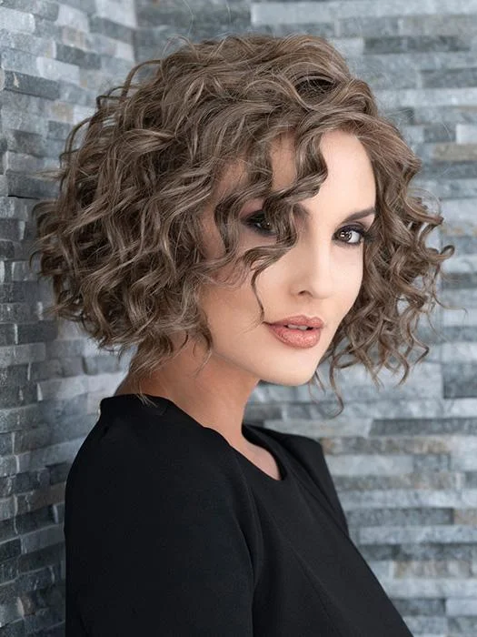 Layered short wig to add volume and dimensionJordan | Human Hair/Synthetic Blend Lace Front (Mono Part)  Wig by Envy