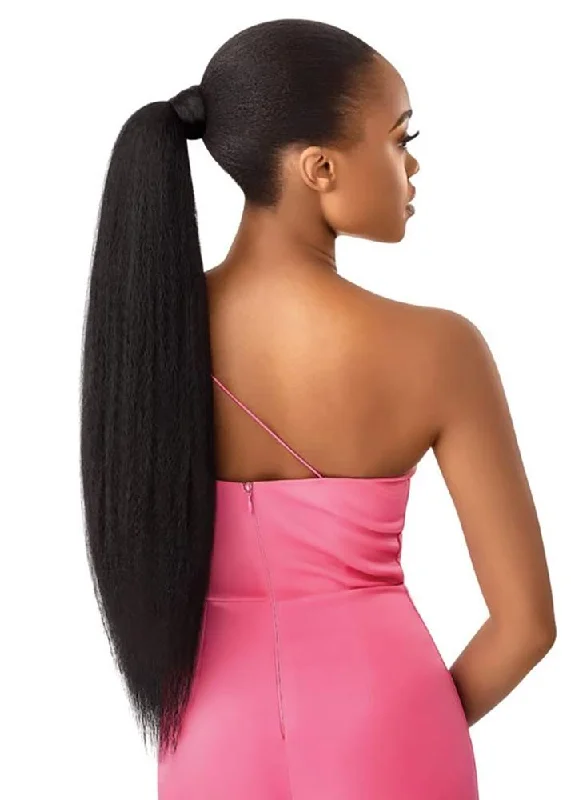 Ponytails with adjustable length for a customized fitJumbo Kinky Straight Pony 24"