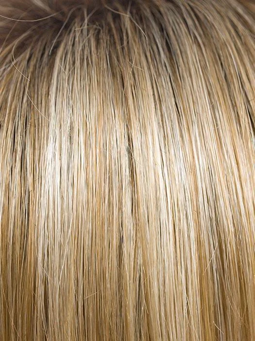 CREAMY-TOFFEE-R | Rooted Dark Blonde Evenly Blended with Light Platinum Blonde and Light Honey Blonde