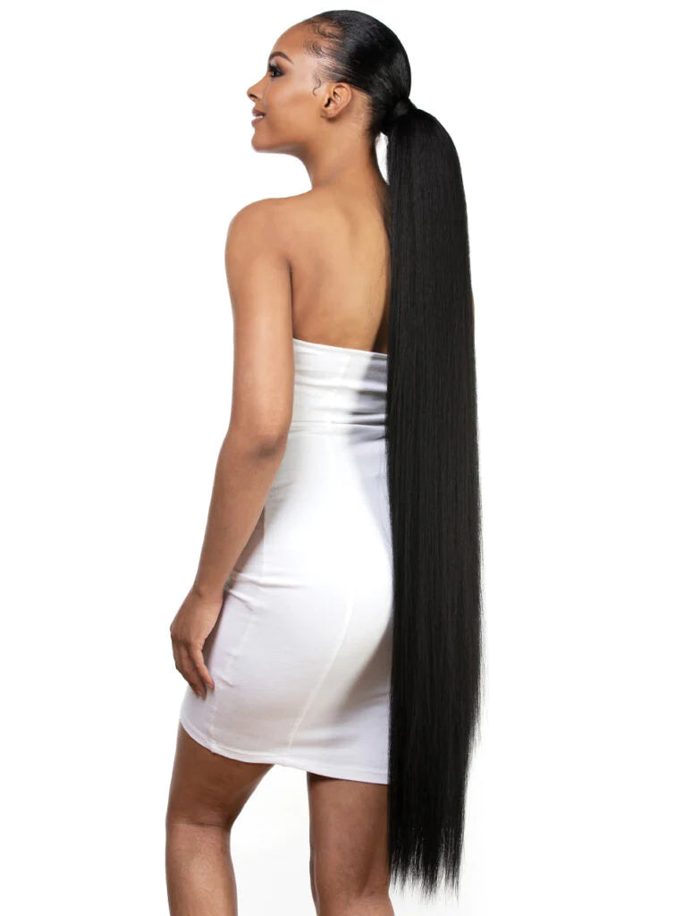 Straight ponytails with a sleek finish for a modern and polished lookKima Master Ponytail Super Long 42"