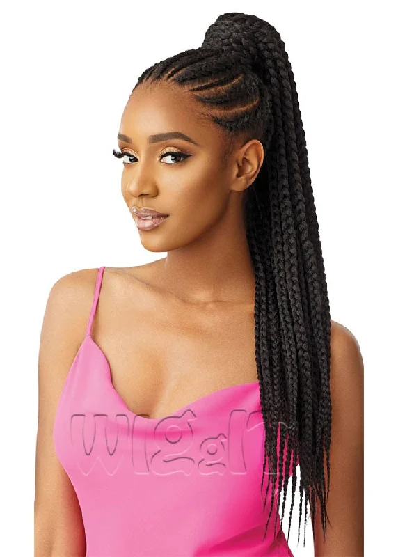 Ponytails for a gym workout with moisture - wicking propertiesLarge Box Braid 28" Ponytail