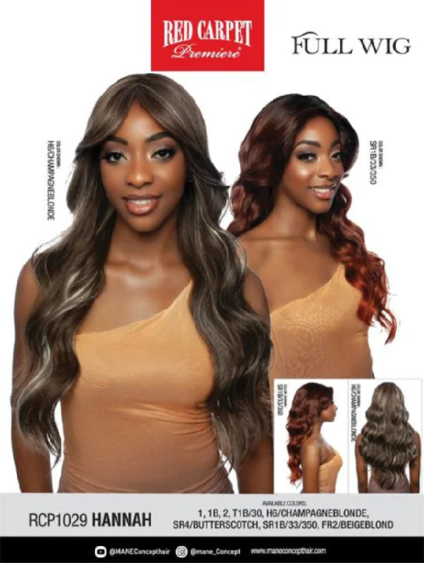 Short wig with auburn highlights for a warm and rich colorMane Concept Red Carpet Full Wig - RCP1029 HANNAH