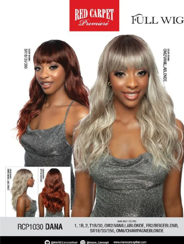 Short wig with a wavy texture for a beachy and relaxed lookMane Concept Red Carpet Full Wig - RCP1030 DANA