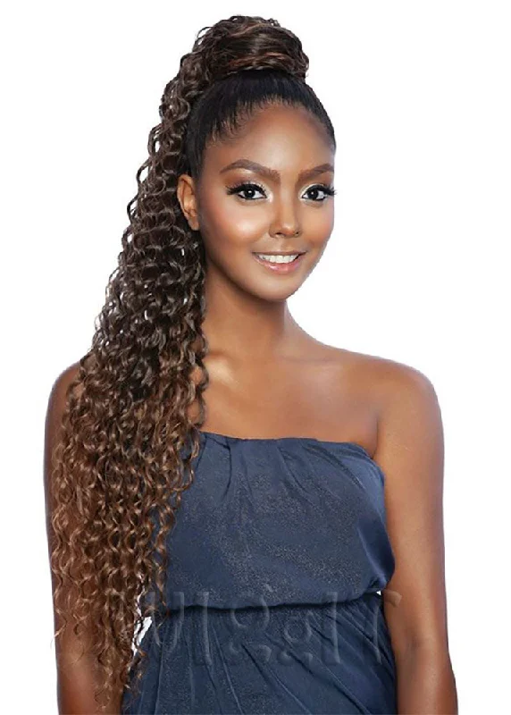 Braided ponytails with intricate patterns for an ethnic - inspired lookKardashi Ponytail 32"