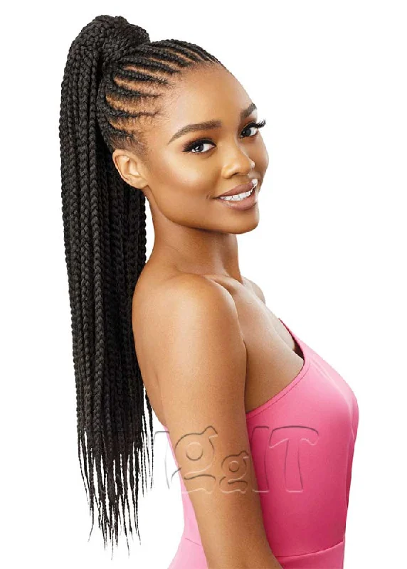 Extension ponytails with a secure elastic base for all - day comfortMedium Box Braid 26" Ponytail