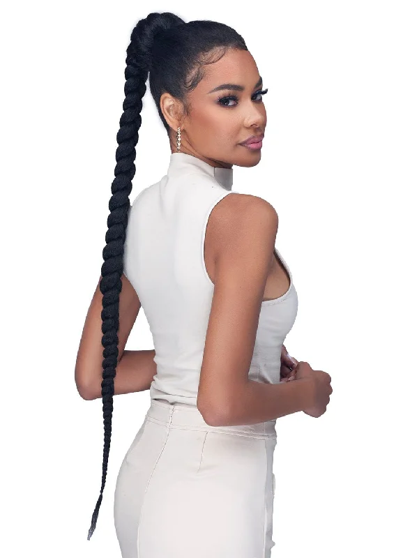 Curly ponytails with tight ringlets for a playful and feminine vibeBobbi Boss MOD060 Box Braid Ponytail 40"