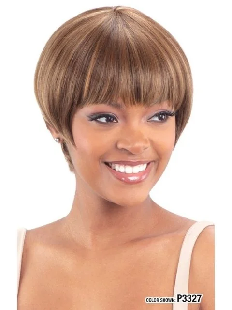 Short wig with a curly texture for a playful and youthful vibeModel Model Bestie Wig - TISHA