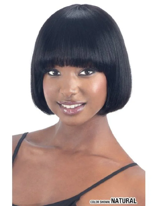 Petite short wig designed for a more delicate frameModel Model Nude Brazilian Natural Human Hair Wig -FAYE