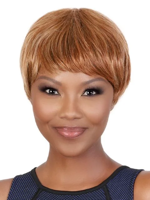 Lace - front short wig for a seamless and realistic hairlineMotown Tress Persian Remy Human Hair Wig - HPRC.HILA