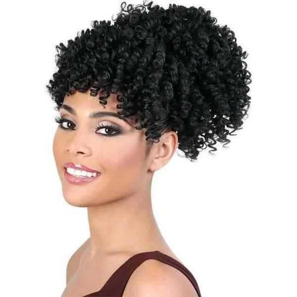 Human hair ponytails with a natural shine for a luxurious lookMotown Tress PonyDo Bang Pony Synthetic Drawstring Ponytail – PD-Bang240