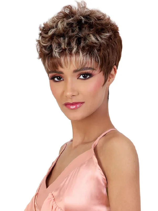 Short wig with a wavy texture for a beachy and relaxed lookMotown Tress Premium Collection Day Glow Wig - CAMI