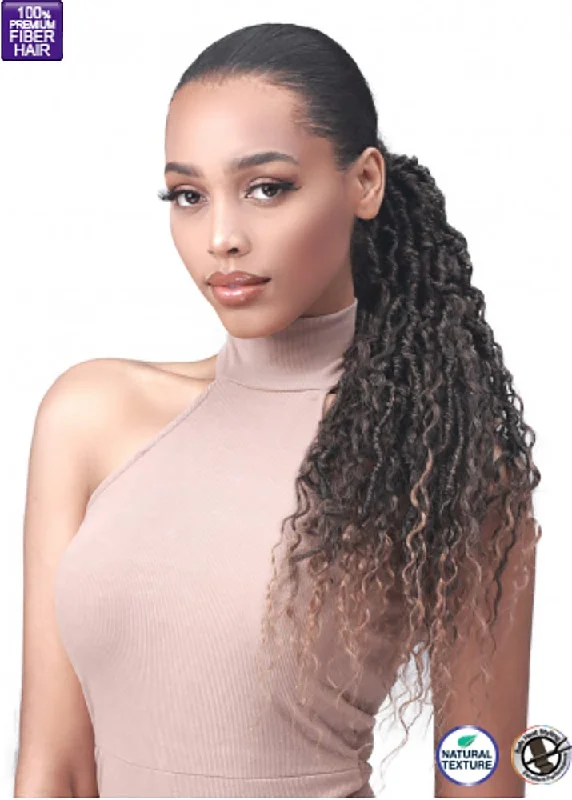 High - volume ponytails for a bold and glamorous appearanceNu Locs French Deep Boho 20" Clip-in Faux Locs Ponytail