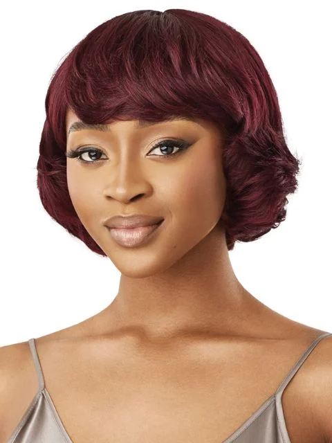 Heat - resistant short wig for easy styling with hot toolsOutre Premium Duby Human Hair Full Wig - HH-AYSEL