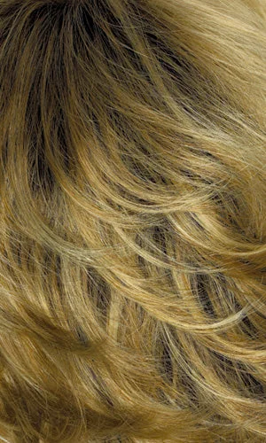 26GR | Gold blonde with light blonde highlights and brown roots