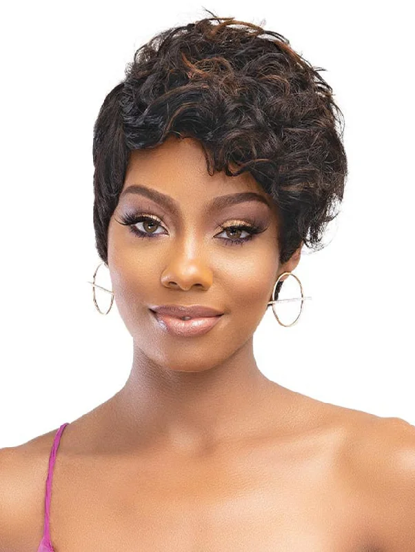 Petite short wig designed for a more delicate frameSALE!  Janet Collection Lavish 100% Virgin Human Hair RILEY Wig