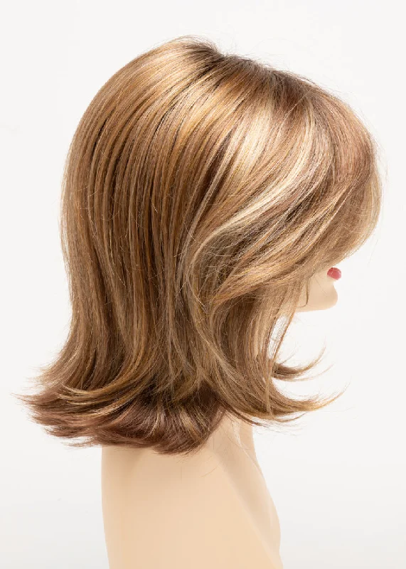 Golden Nutmeg | Chocolate brown roots with strawberry blonde glazed with buttery golden blonde