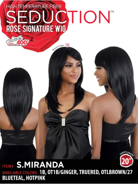 Monofilament - cap short wig for a breathable and natural - looking scalpSeduction Rose Signature Synthetic Wig - S.MIRANDA