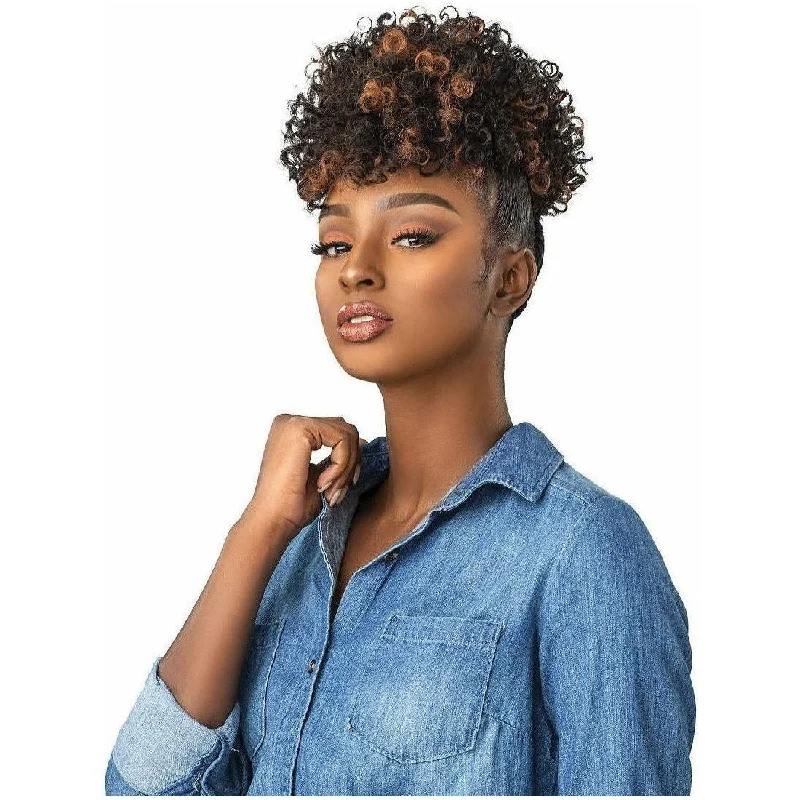 Extension ponytails with a secure elastic base for all - day comfortSensationnel Curls Kinks & Co. Instant Pony Synthetic Drawstring Ponytail – Rule Breaker