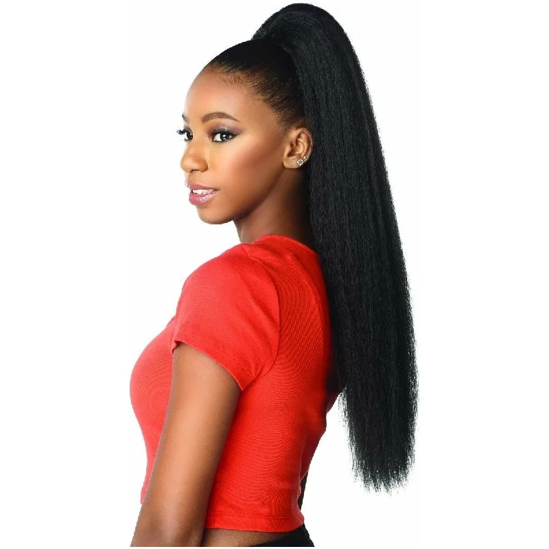 Braided ponytails with intricate patterns for an ethnic - inspired lookSensationnel Instant Pony Drawstring Synthetic Ponytail – Perm Yaki 24"