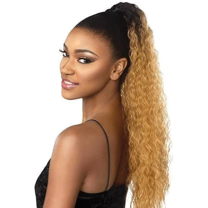 Synthetic ponytails with heat - resistant fibers for easy stylingSensationnel Instant Pony Synthetic Drawstring Ponytail – French Wave 24"