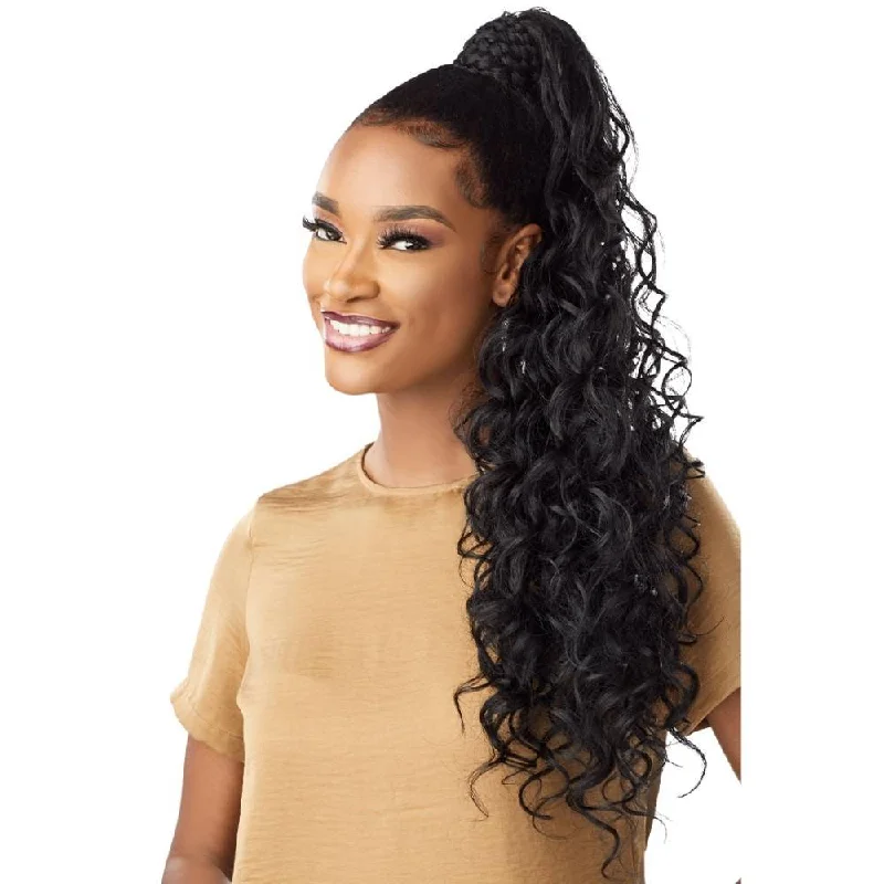 Ponytails for a gym workout with moisture - wicking propertiesSensationnel Instant Pony Wrap Synthetic Ponytail - Braided Loose Deep 26"