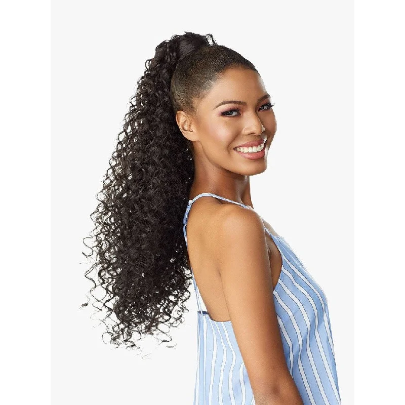 Ponytails with adjustable length for a customized fitSensationnel Instant Pony Wrap Synthetic Ponytail - Curly Body 24"