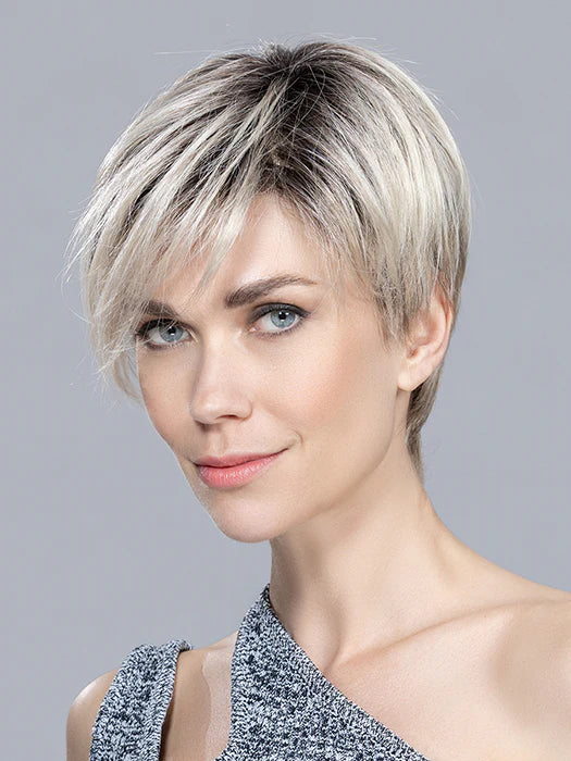 Petite short wig designed for a more delicate frameJump Mono | Synthetic Lace Front (Mono Top) Wig by Ellen Wille | PRE-ORDER FOR AUGUST 31 SHIP