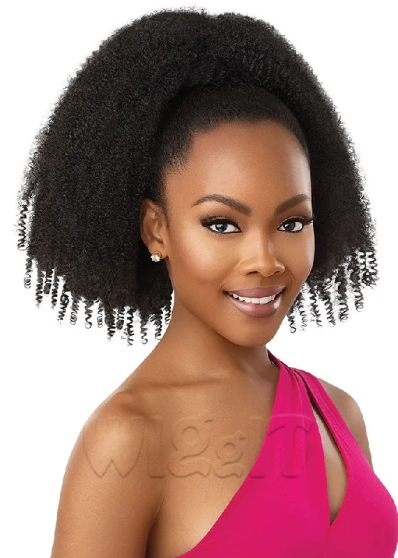 Ponytails with a natural - looking scalp for a more realistic appearanceSpringy Afro Pony