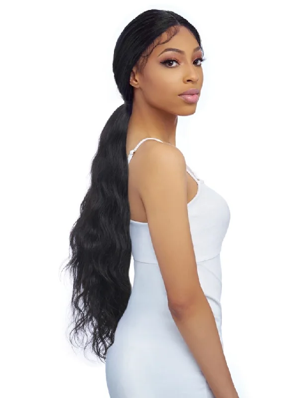 Straight ponytails with a sleek finish for a modern and polished lookSamba Wrap Ponytail SW002