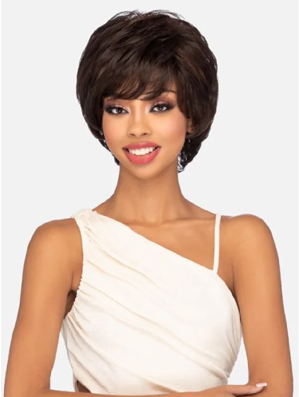 Short wig with a pre - plucked hairline for a more natural lookVivica A Fox HandMade Collection 100% Human Hair Blend Wig - HMB-JAI