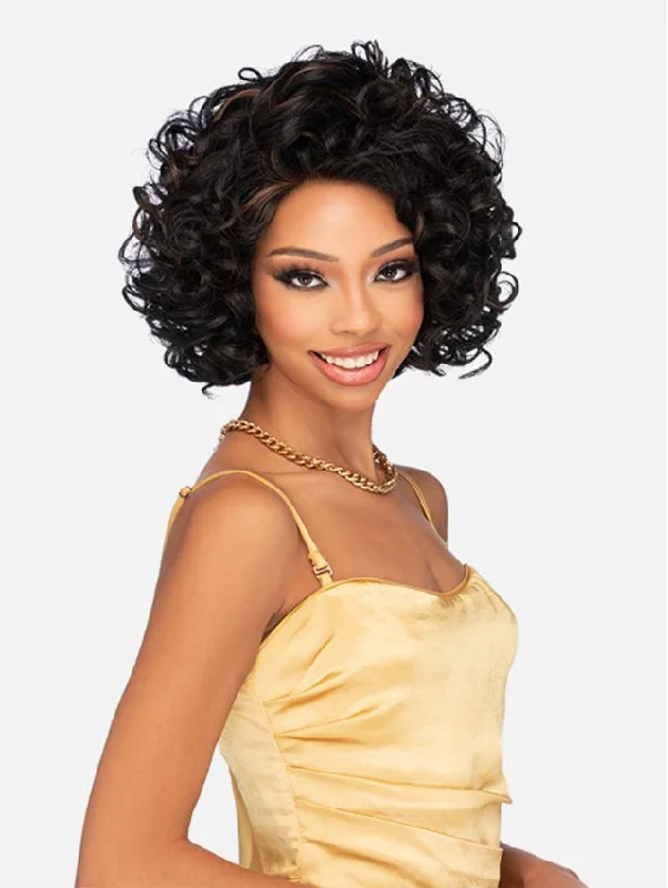 Short wig with a blunt bob cut for a modern and sleek styleVivica A Fox HandMade Collection 100% Human Hair Blend Wig - HMBL-DERRY