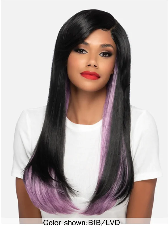 Short wig with a gradient color for a modern and stylish appearanceVivica A Fox Peek-A-Boo Synthetic Pure Comfort Cap Wig - PAB-FIO