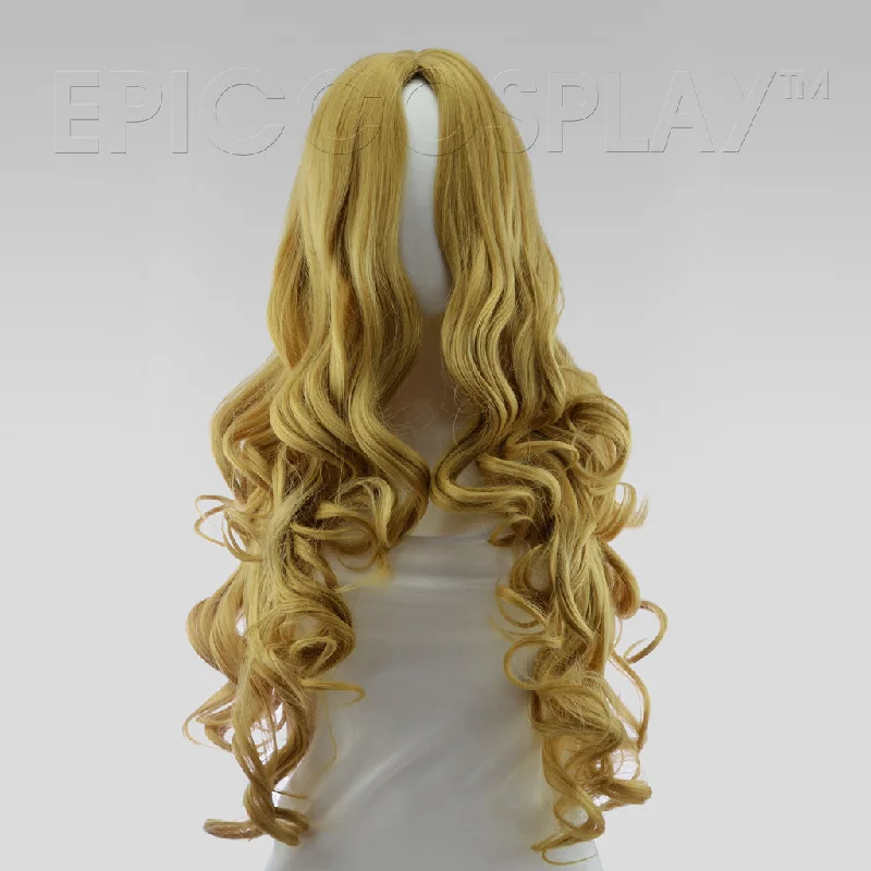 Synthetic long - length wig with a natural - looking textureDaphne - Caramel Blonde Wig