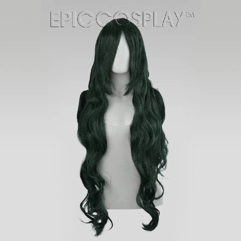 Long - length wig with a side - part for a more flattering lookHera - Forest Green Mix Wig