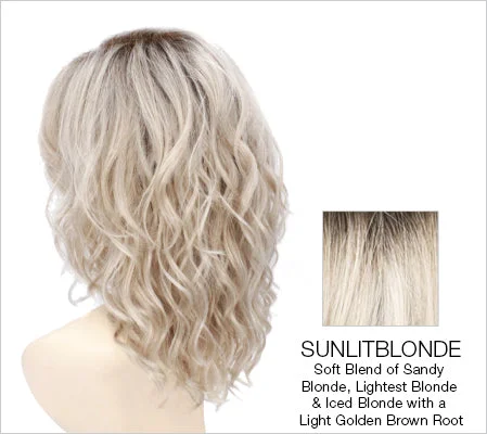 SUNLIT-BLONDE | Soft Blend of Sandy Blonde, Lightest Blonde and Iced Blonde with a Light Golden Brown Root