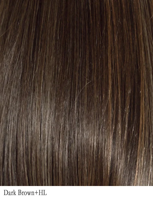 Dark Brown+HL | 6/27/2014 | Unrooted but very dynamic colors of dark Brown and Strawberry light Auburn and chunky medium and dark Blonde highlights.